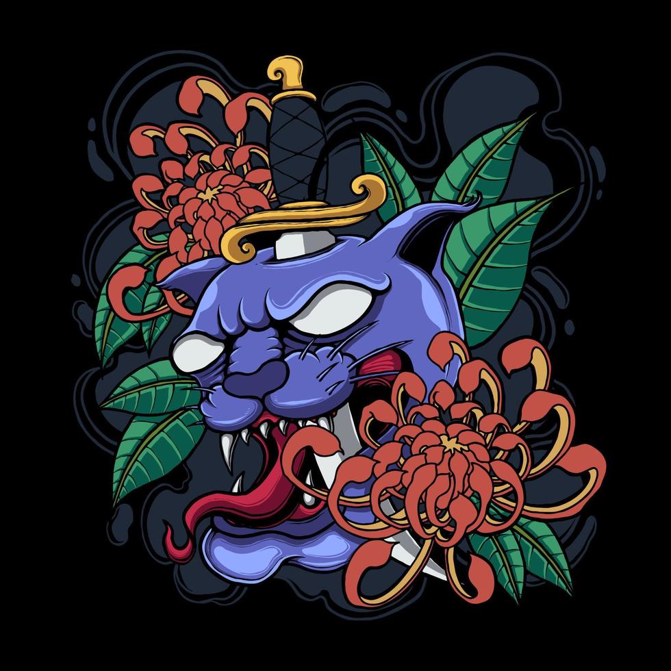 purple big cat vector