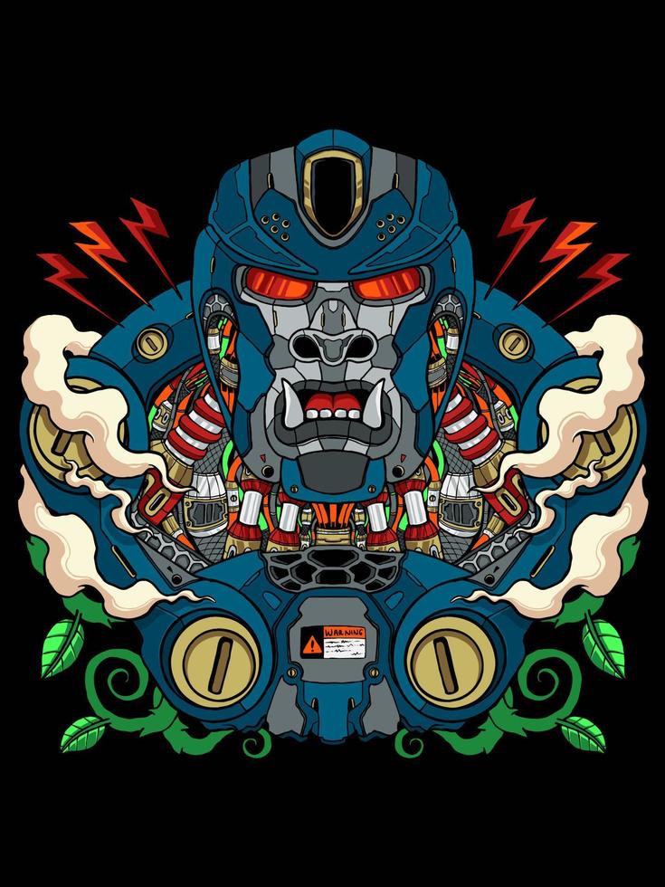 mecha kong head vector