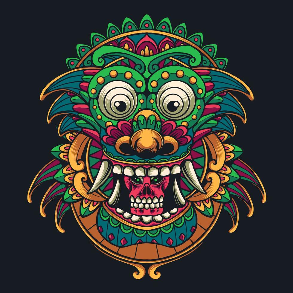 barong face ornament vector