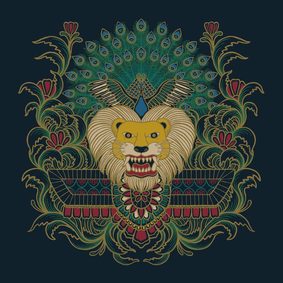 mascota de la danza tradicional reog vector