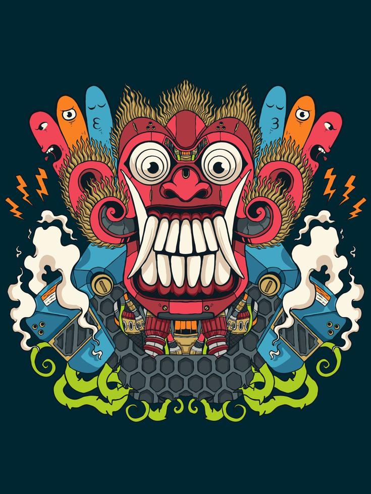 mecha balinese mask vector