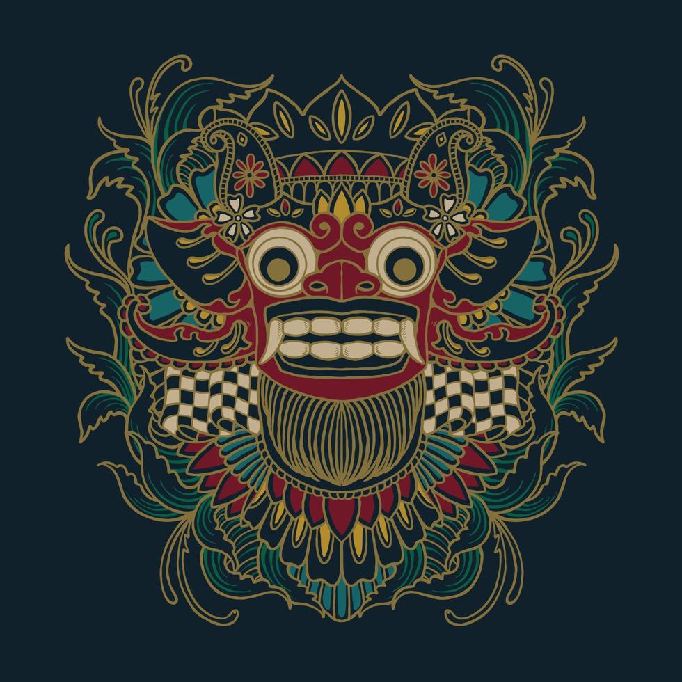 barong balinese culture vector