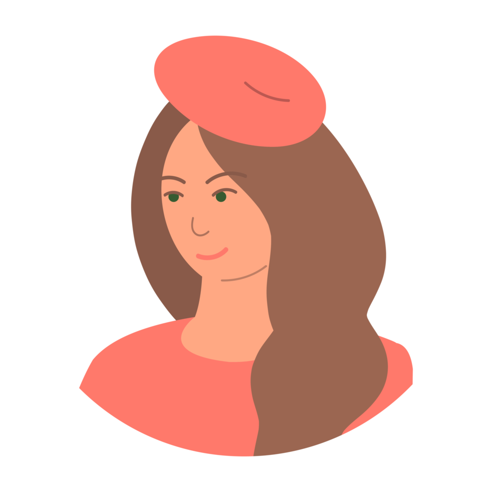avatar of a woman in hat png