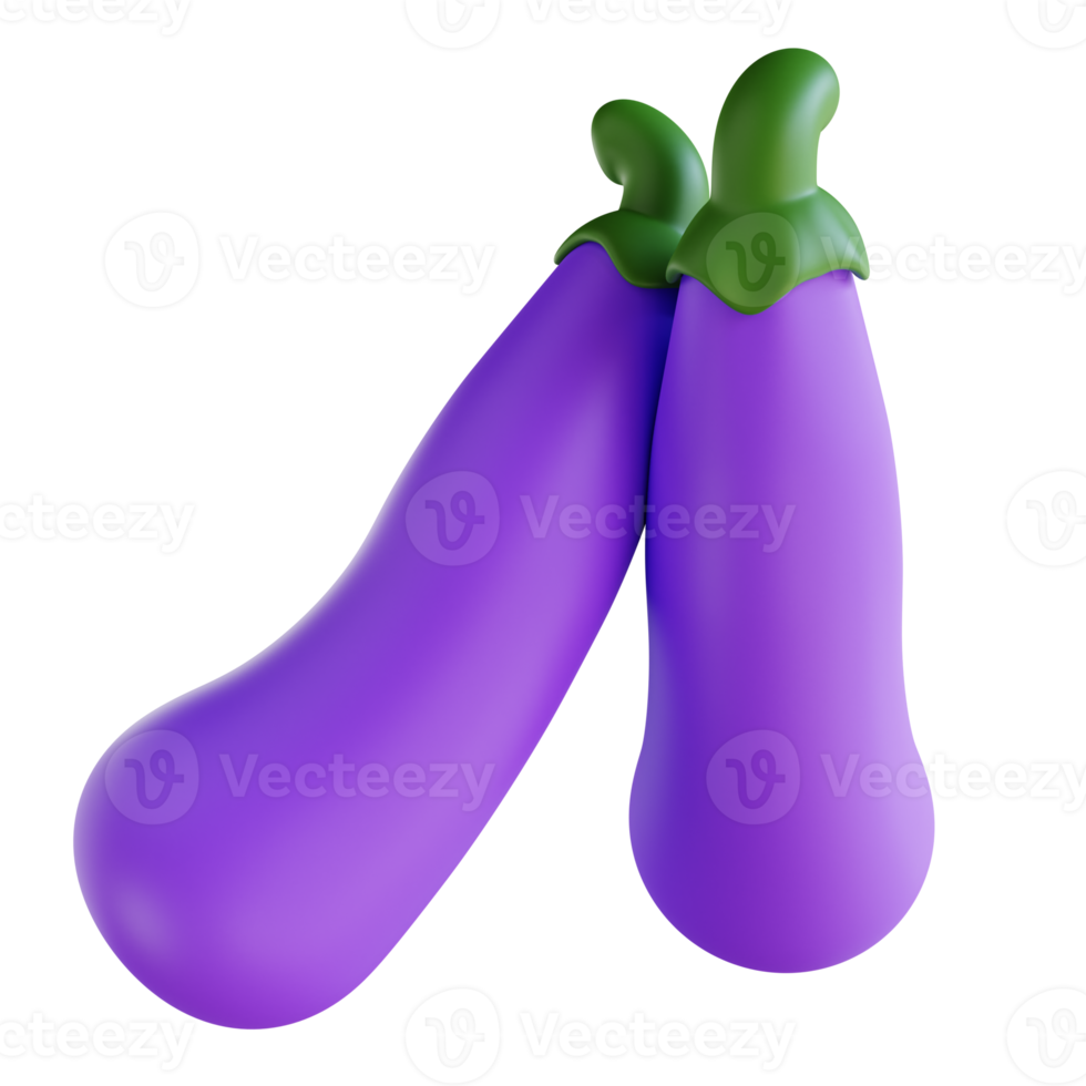 3D Illustration eggplant thanksgiving png