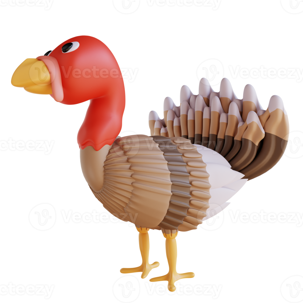 3D Illustration turkey bird 13923745 PNG