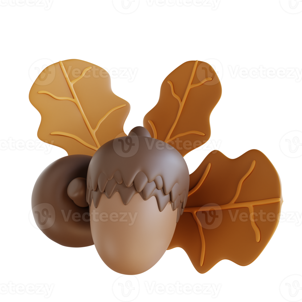 3D Illustration thanksgiving pinecone png
