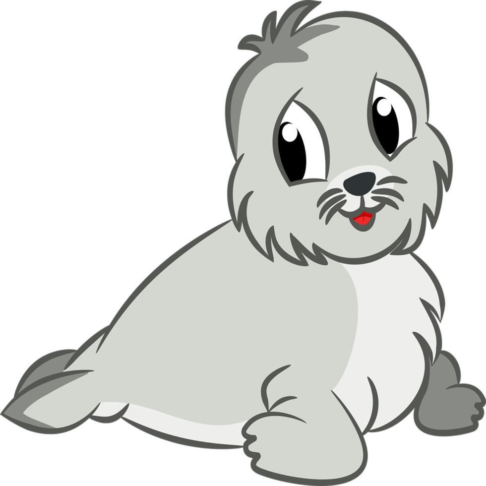 foca grigio design png