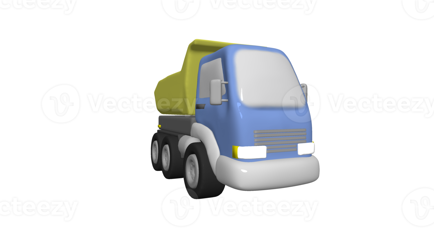 Sand Truck cartoon 3d png