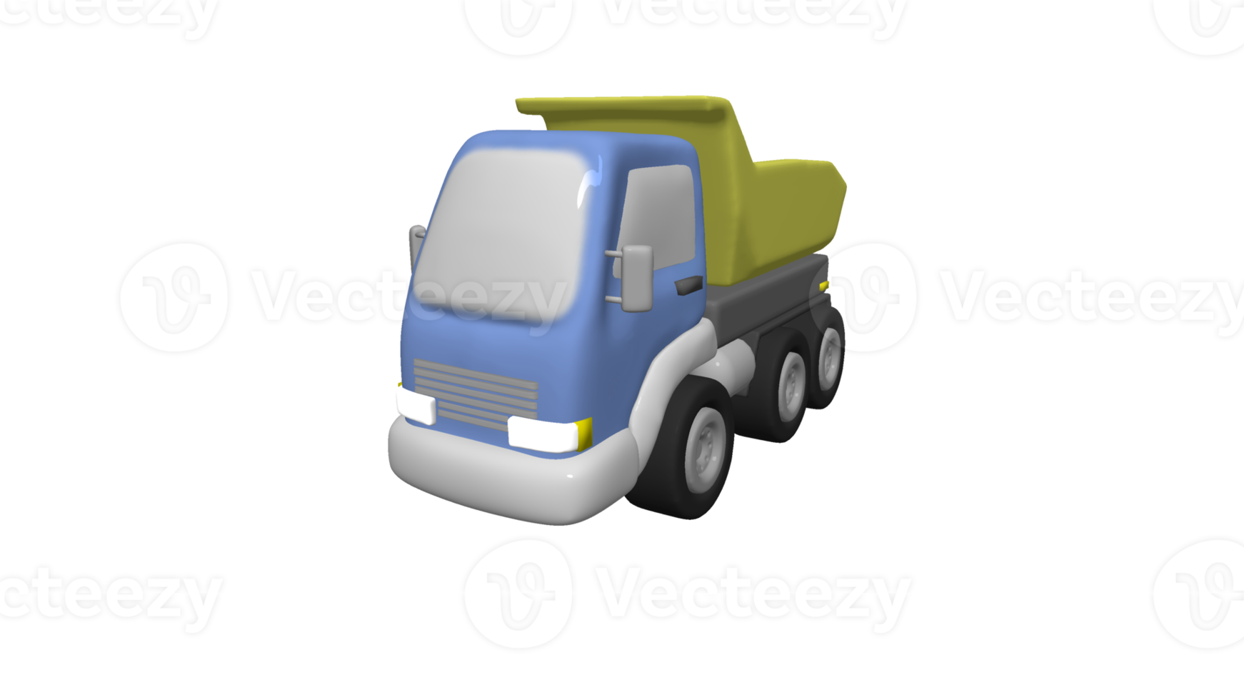 Sand Truck cartoon 3d png