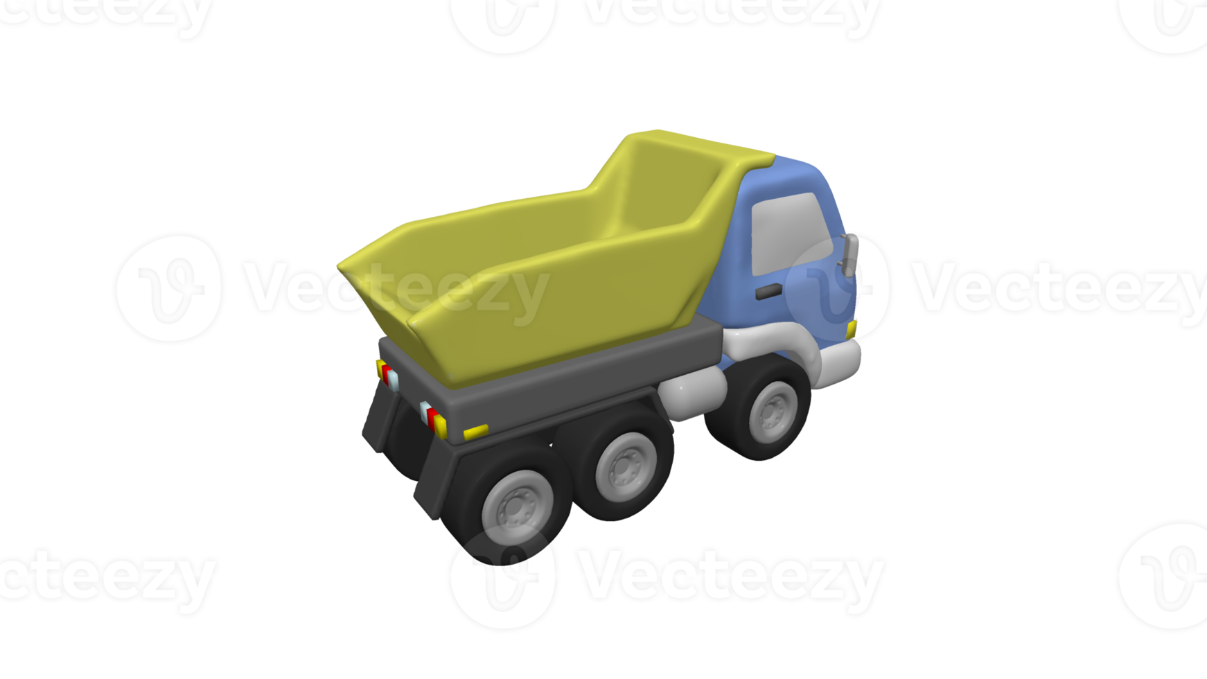 zand vrachtauto tekenfilm 3d PNG