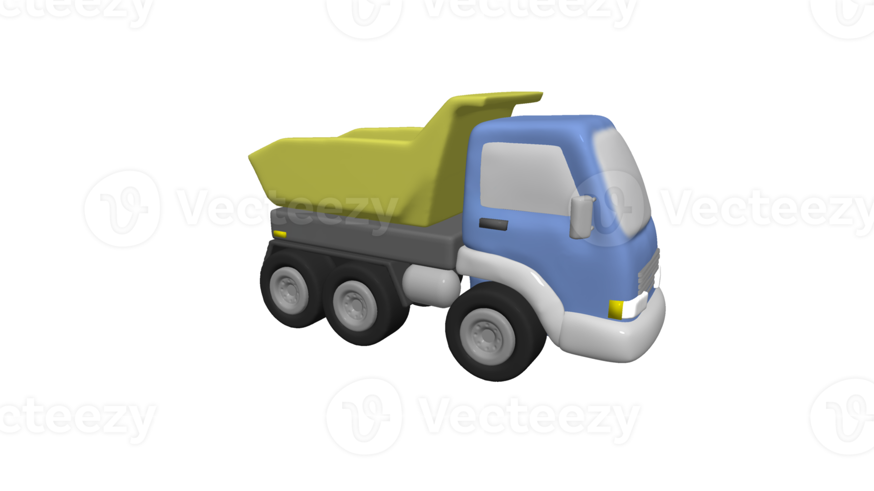 Sand Truck cartoon 3d png