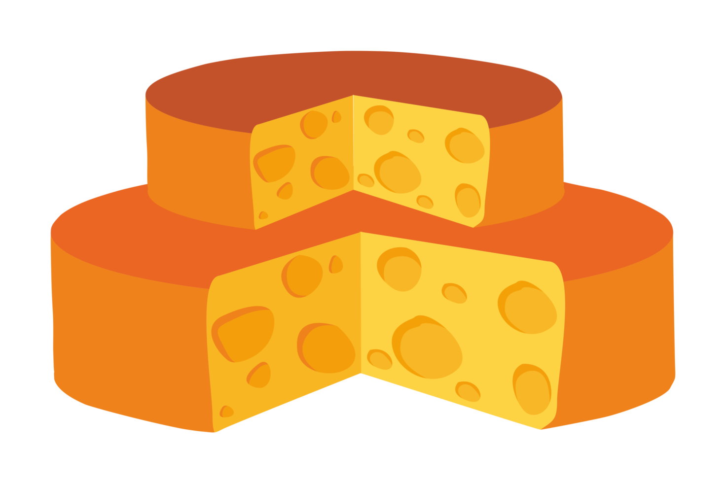 Round Cheese with Few Slices png