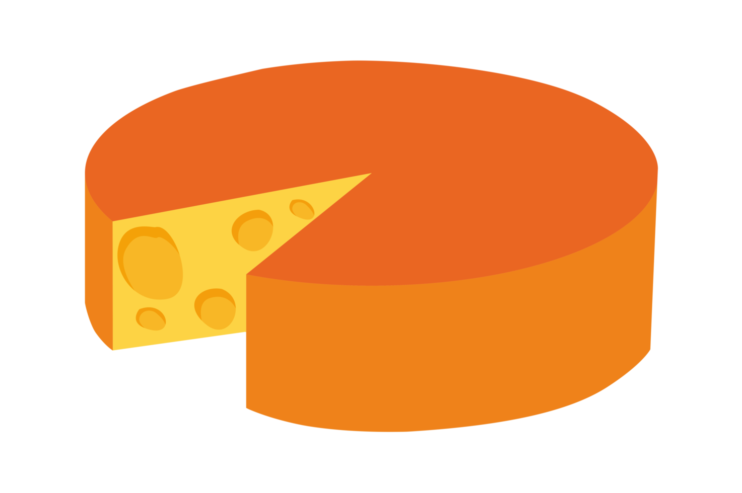 runder Käse mit wenigen Scheiben 13923881 PNG