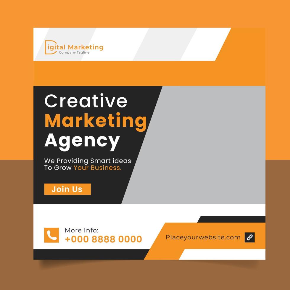 Digital Marketing agency social Media post design template vector