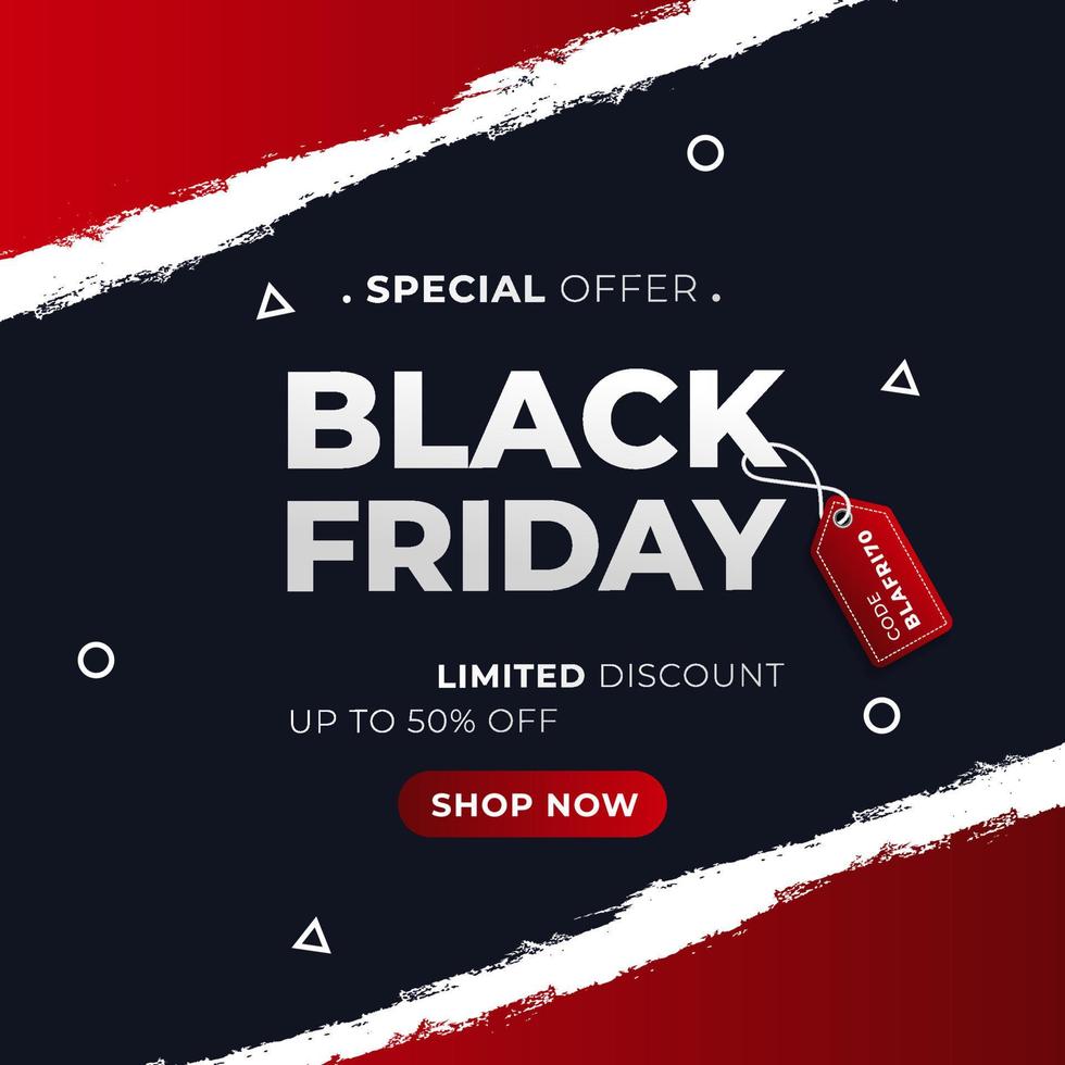 Modern black friday sale banner background with realistic paper rip style template. vector