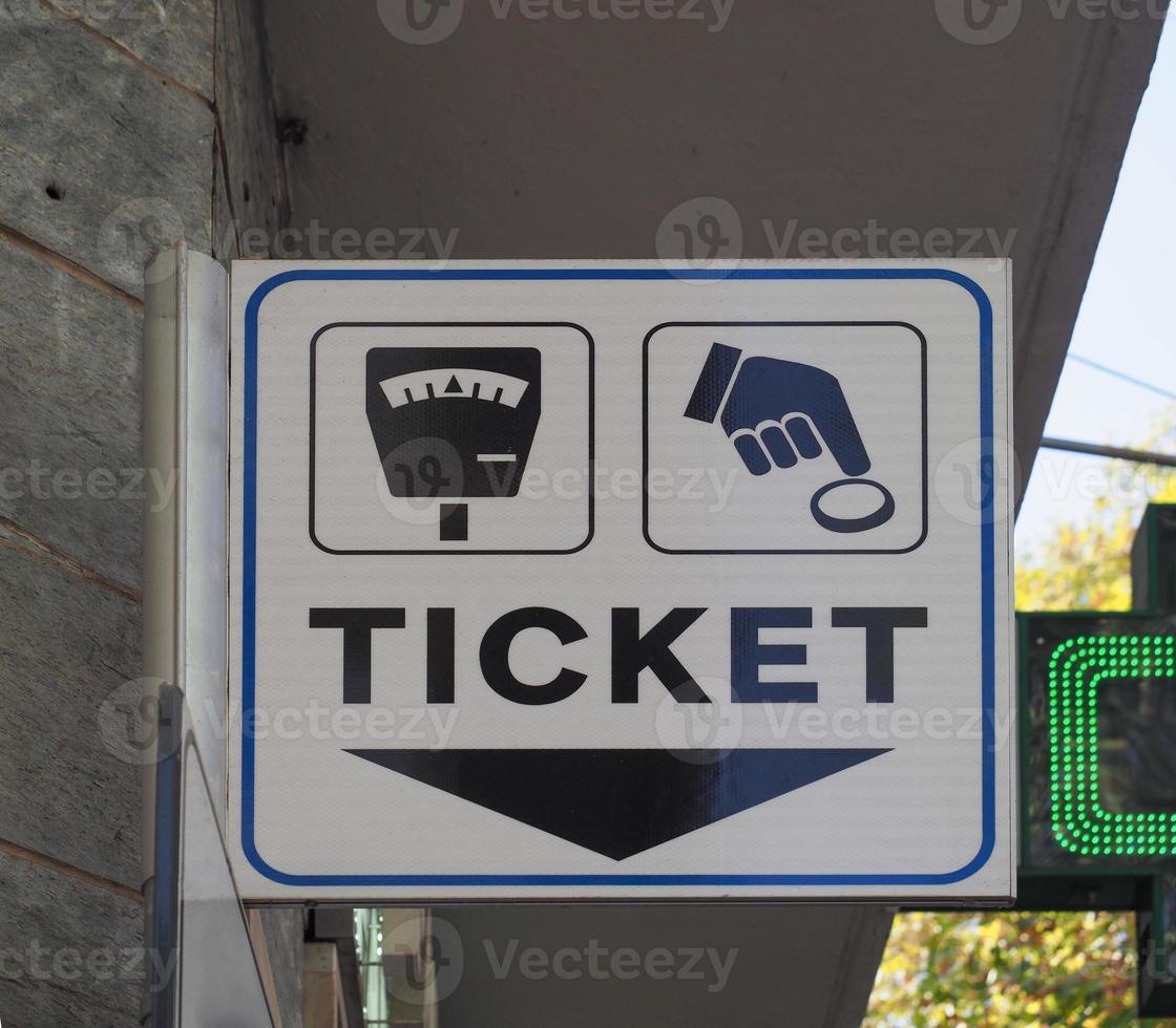 Parking meter sign photo