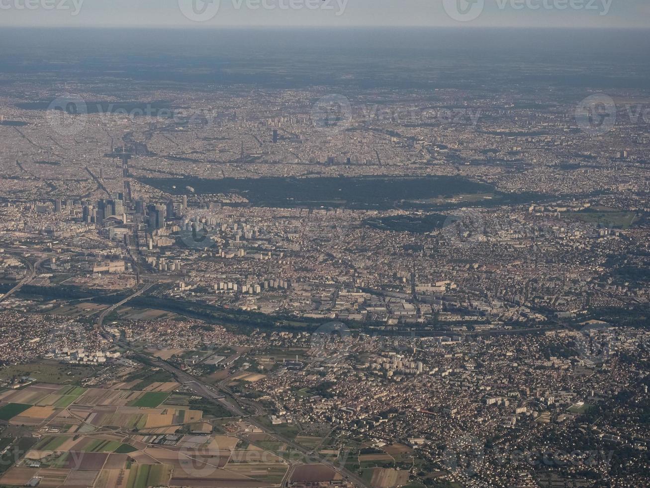 Aerial view of Paris photo