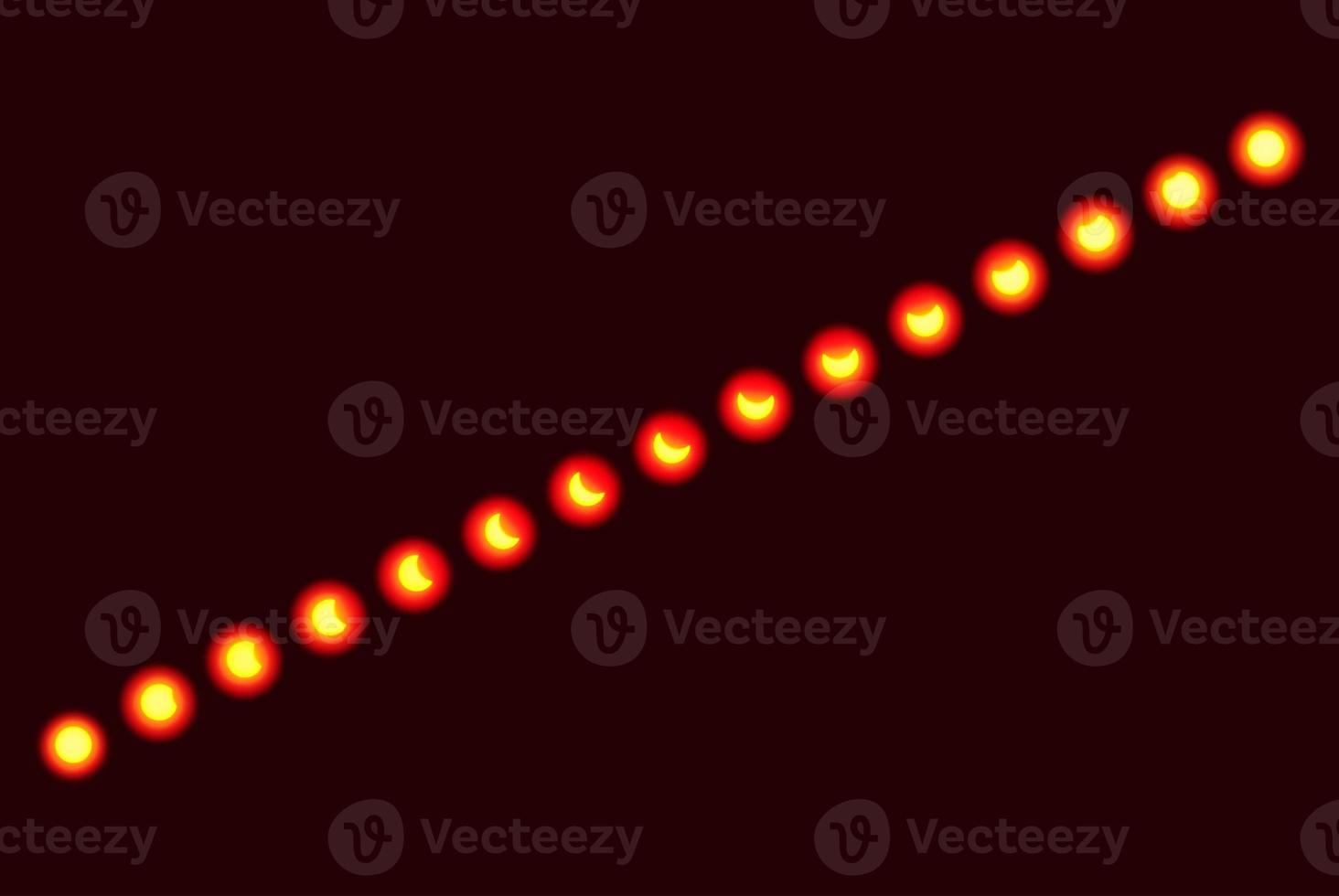 Sequence of solar eclipse in Kyiv, Ukraine. March 20, 2015 photo