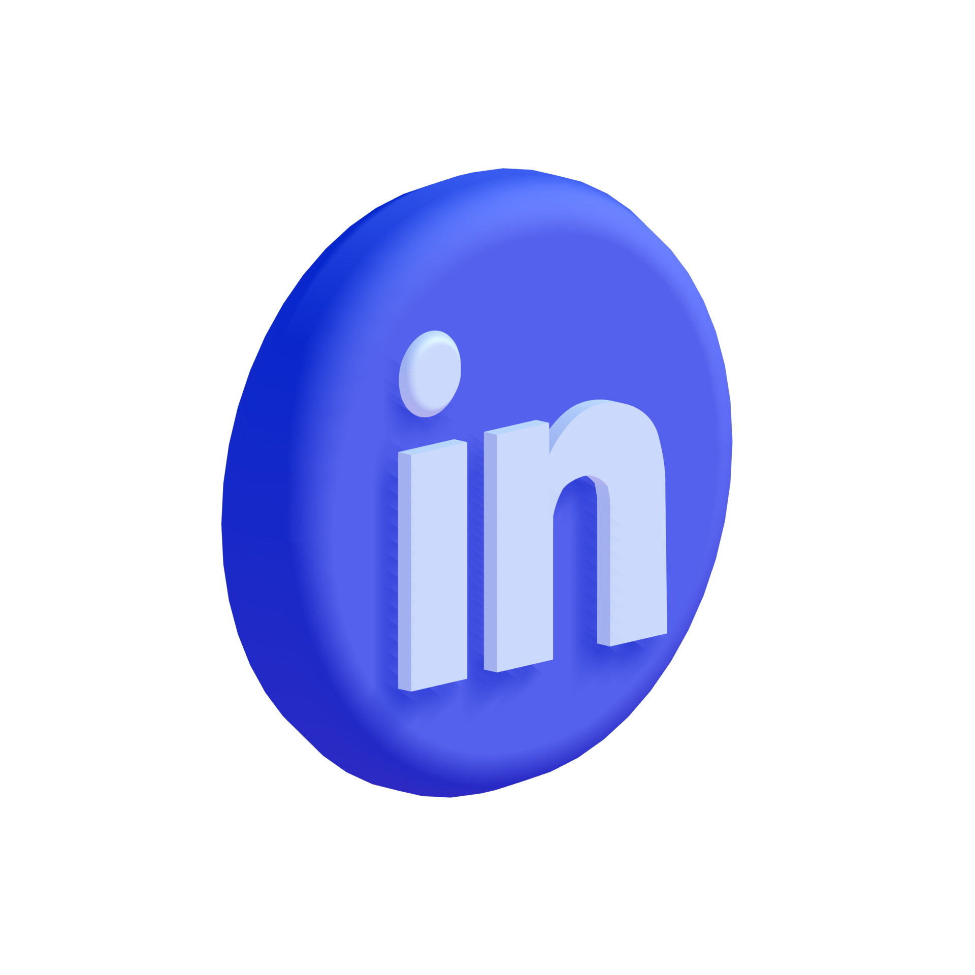 Free linkedin 3d symbol rendern mit transparentem hintergrund 13924413