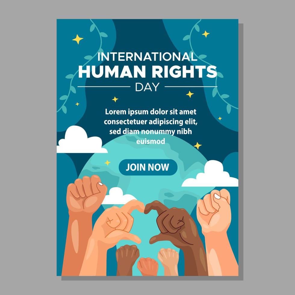 International Human Right Day Poster vector