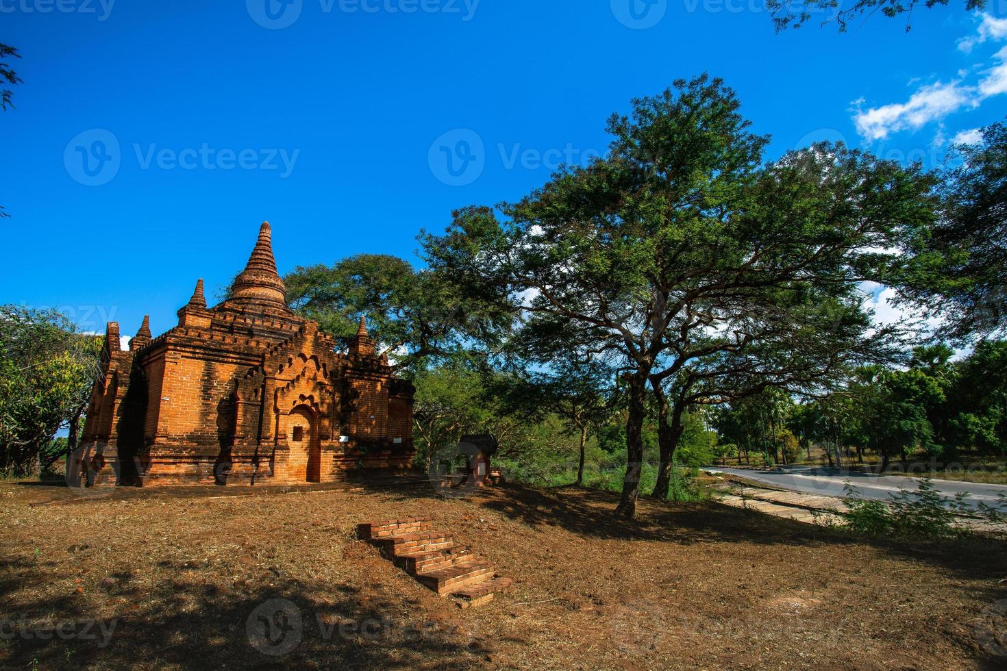 Ancient pagodas in old Bagan, an ancient city located in the Mandalay Region of Myanmar photo