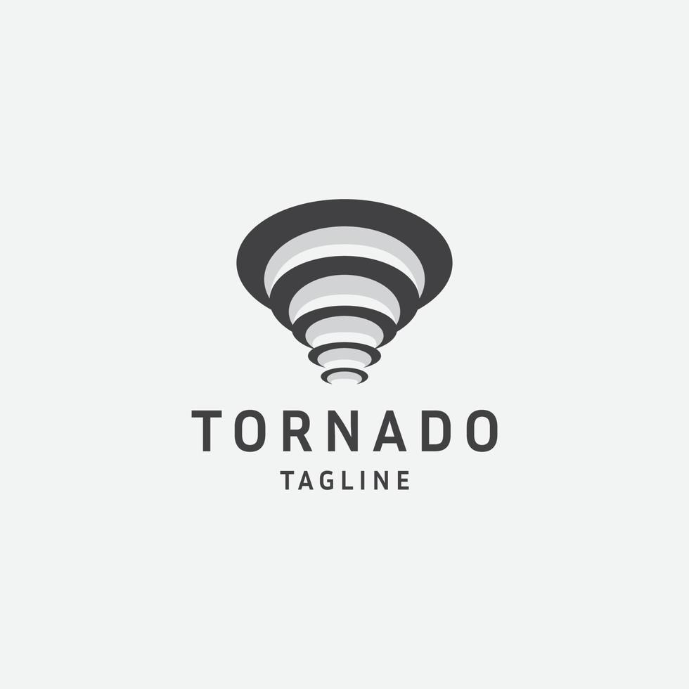 vector plano de plantilla de diseño de icono de logotipo de tornado o huracán