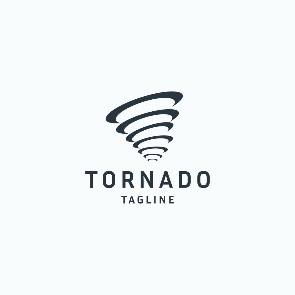 vector plano de plantilla de diseño de icono de logotipo de tornado o huracán
