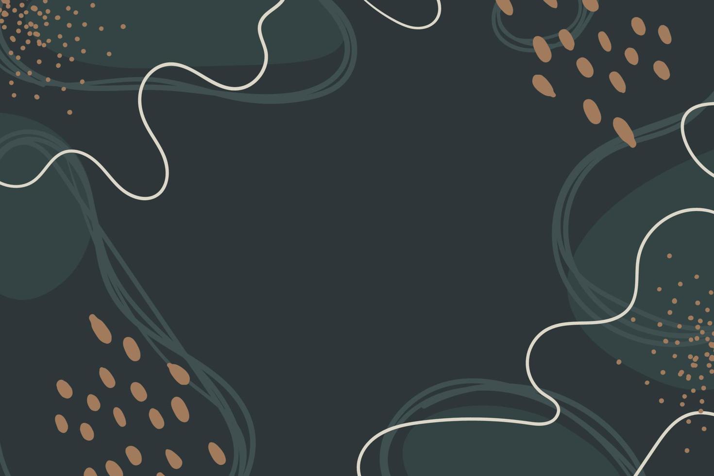 Hand drawn wavy dark background vector