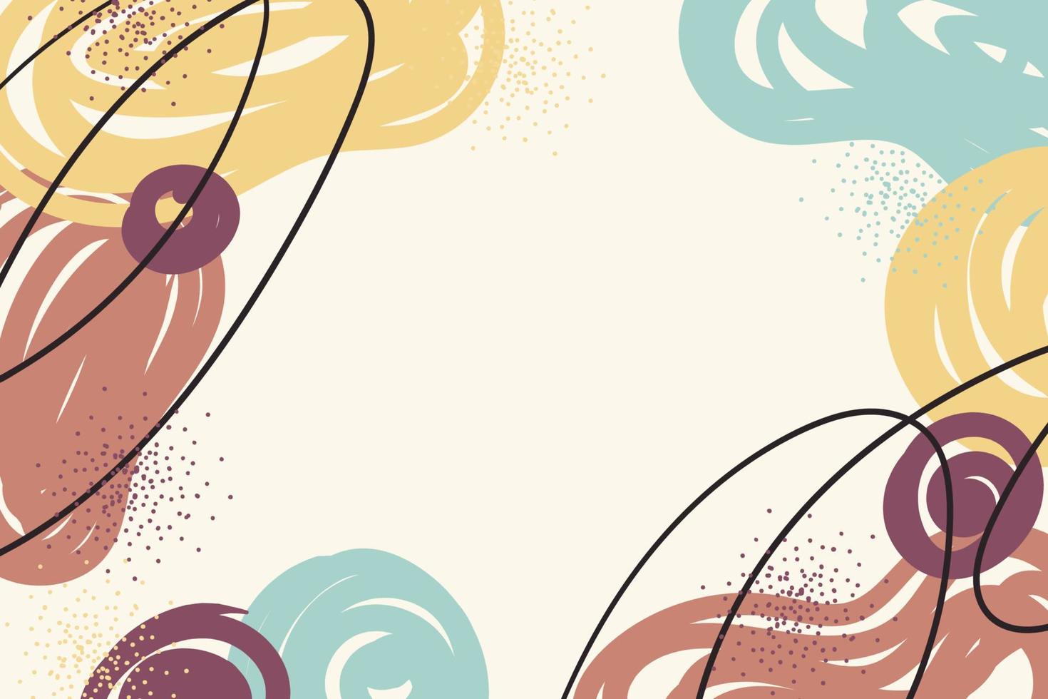 Abstract hand drawn pastel background vector