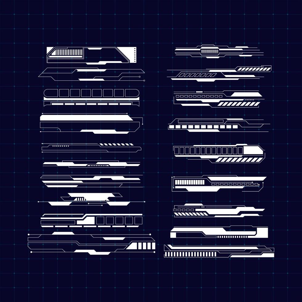 diseño de borde de concepto hud cyber techno vector