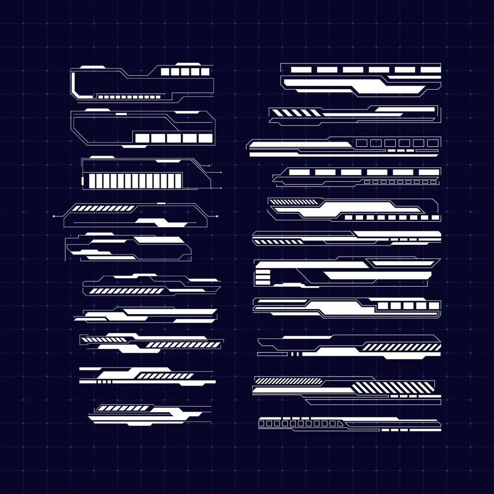 HUD Cyber Techno Concept Border Design vector