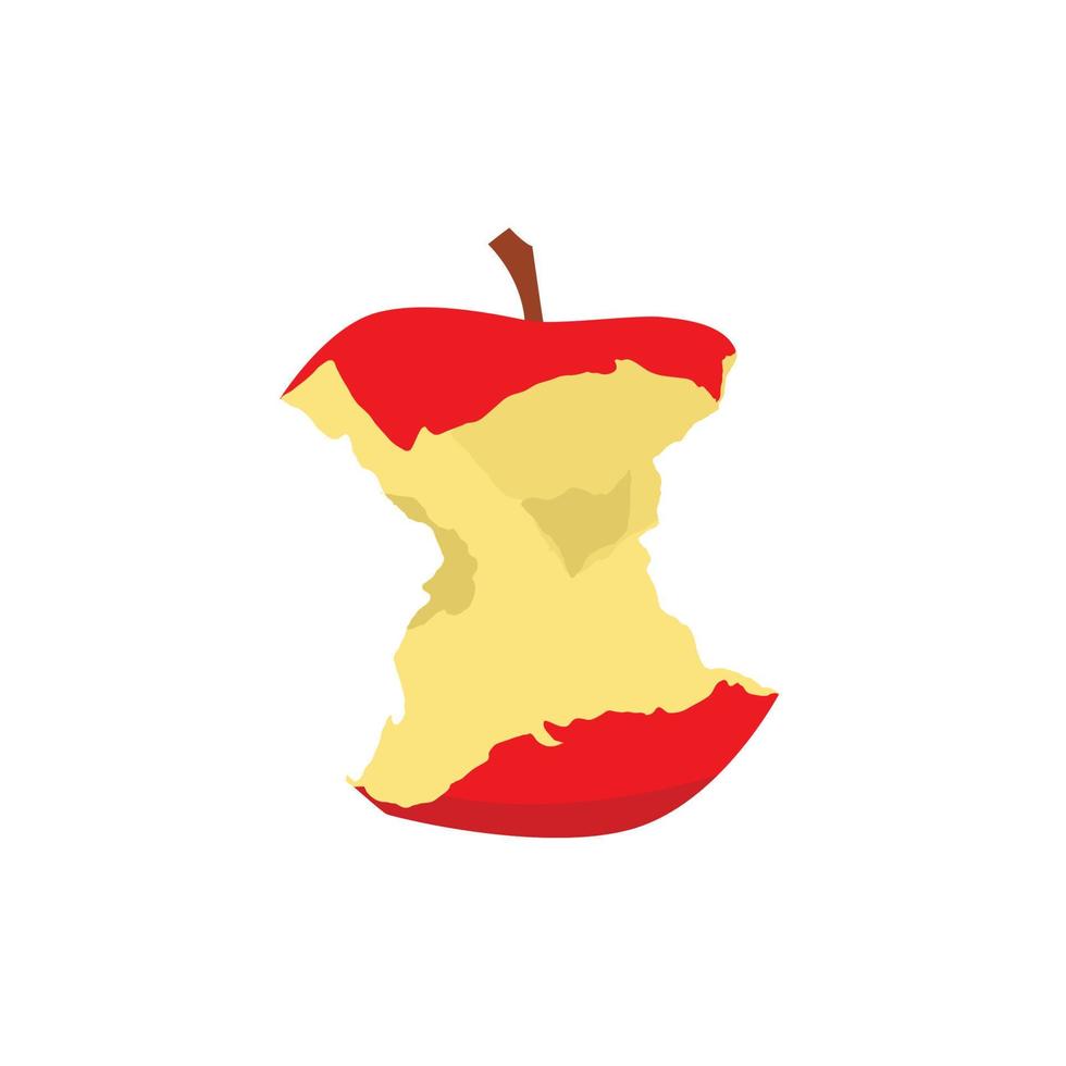 waste of red apple biten vector