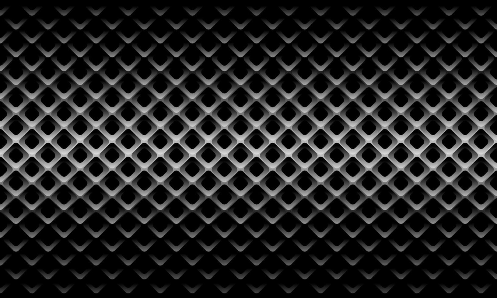 Abstract metal square mesh black shadow background texture vector