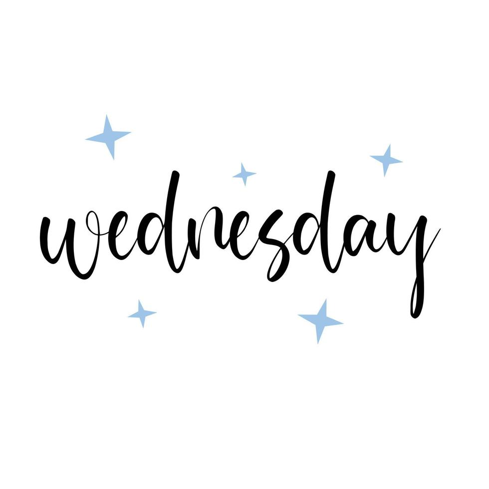 Wednesday ink calligraphy lettering illustration for social media