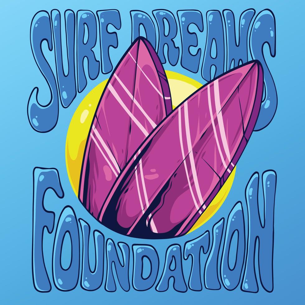surf dream illustration vector