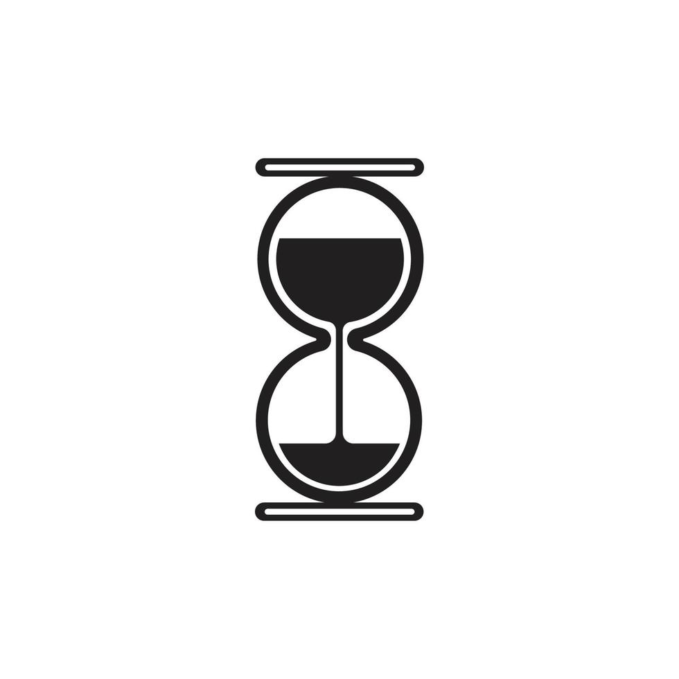 Hourglass logo Icon Vector Illustration design template