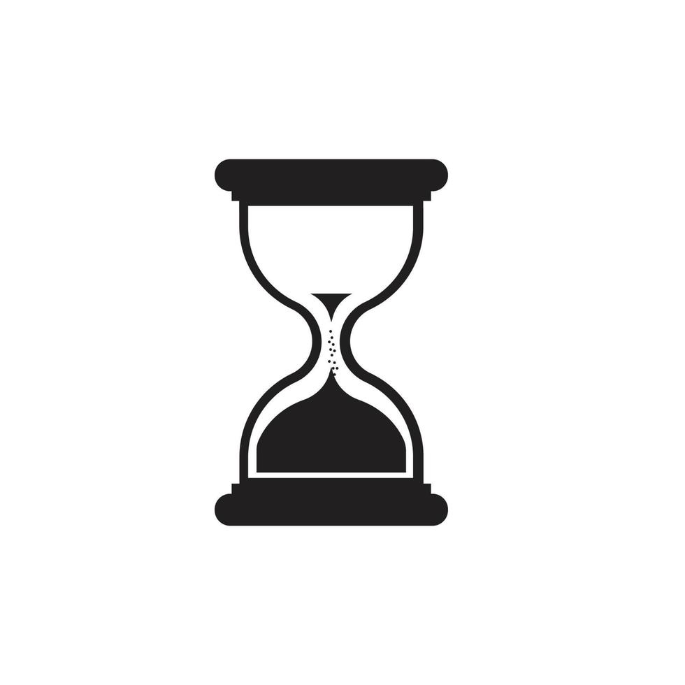 plantilla de diseño de ilustración de vector de icono de logotipo de reloj de arena