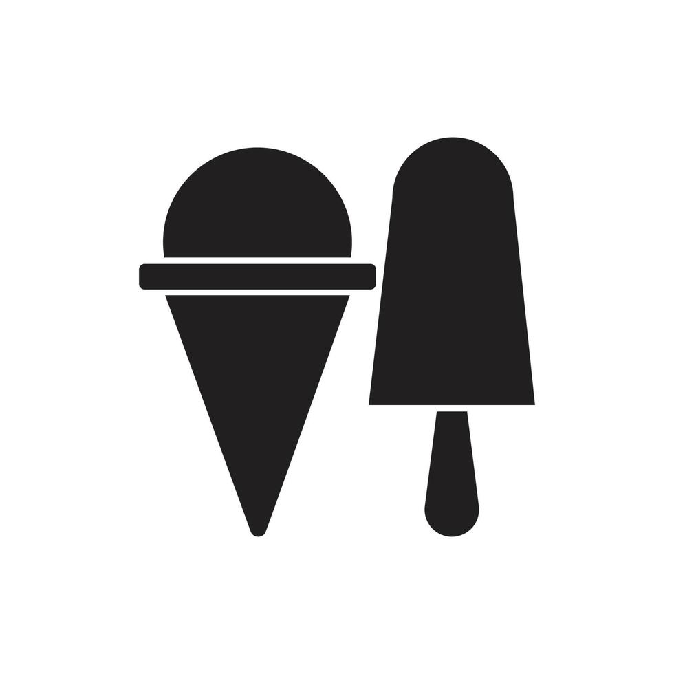 diseño de ilustración de icono de vector de plantilla de logotipo de helado