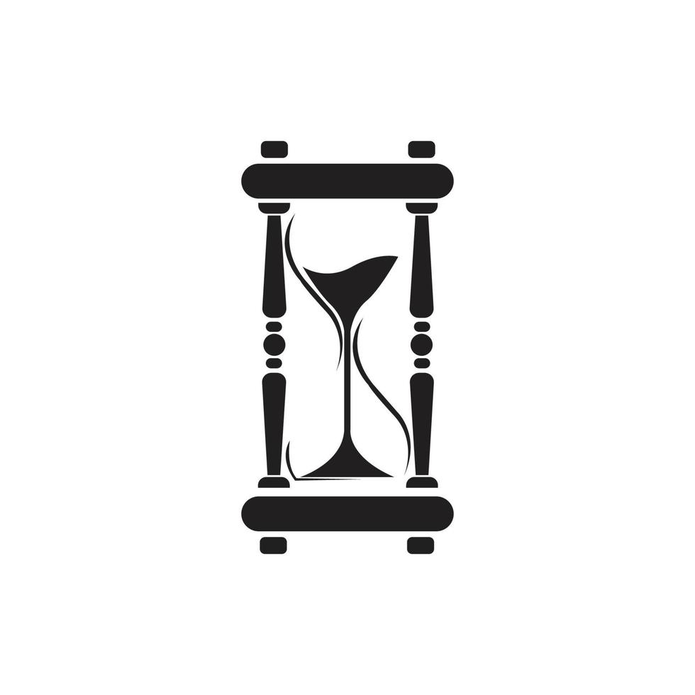 plantilla de diseño de ilustración de vector de icono de logotipo de reloj de arena