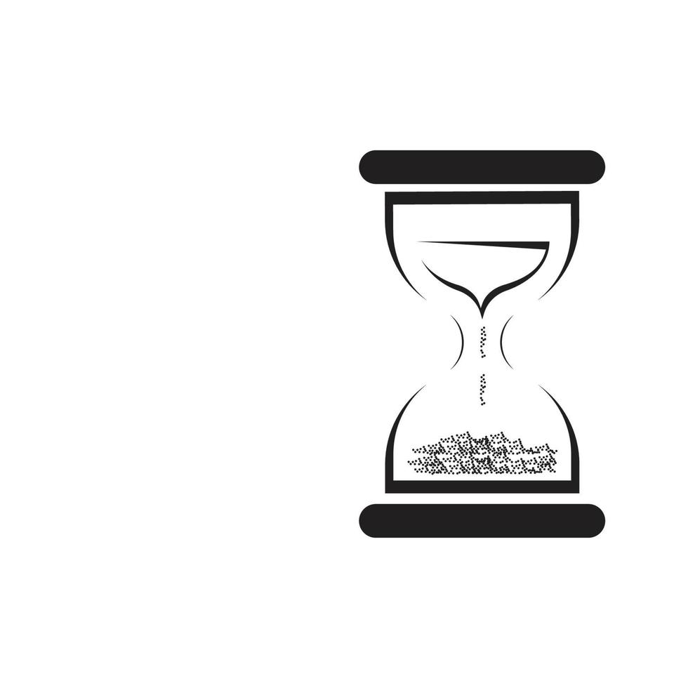 plantilla de diseño de ilustración de vector de icono de logotipo de reloj de arena