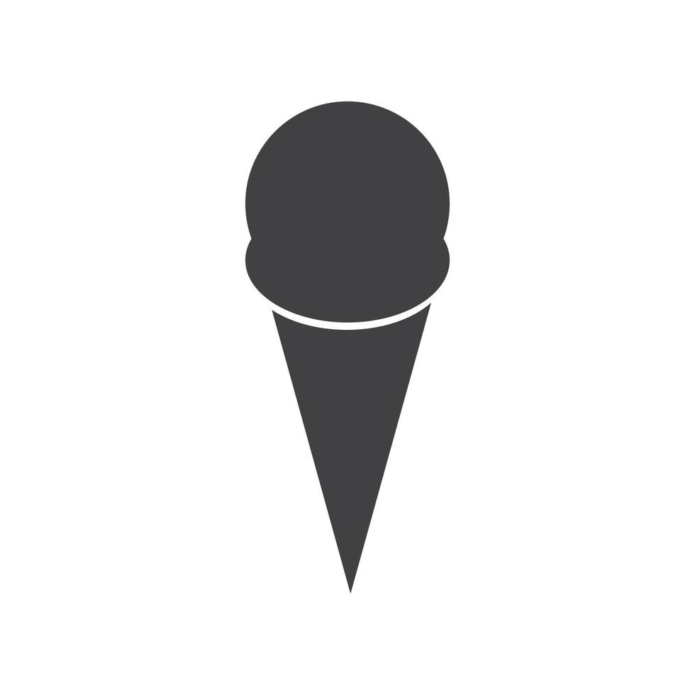 diseño de ilustración de icono de vector de plantilla de logotipo de helado