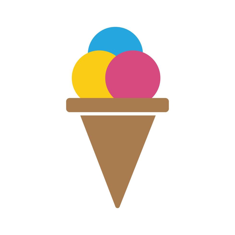 diseño de ilustración de icono de vector de plantilla de logotipo de helado