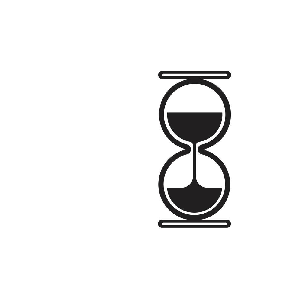 plantilla de diseño de ilustración de vector de icono de logotipo de reloj de arena