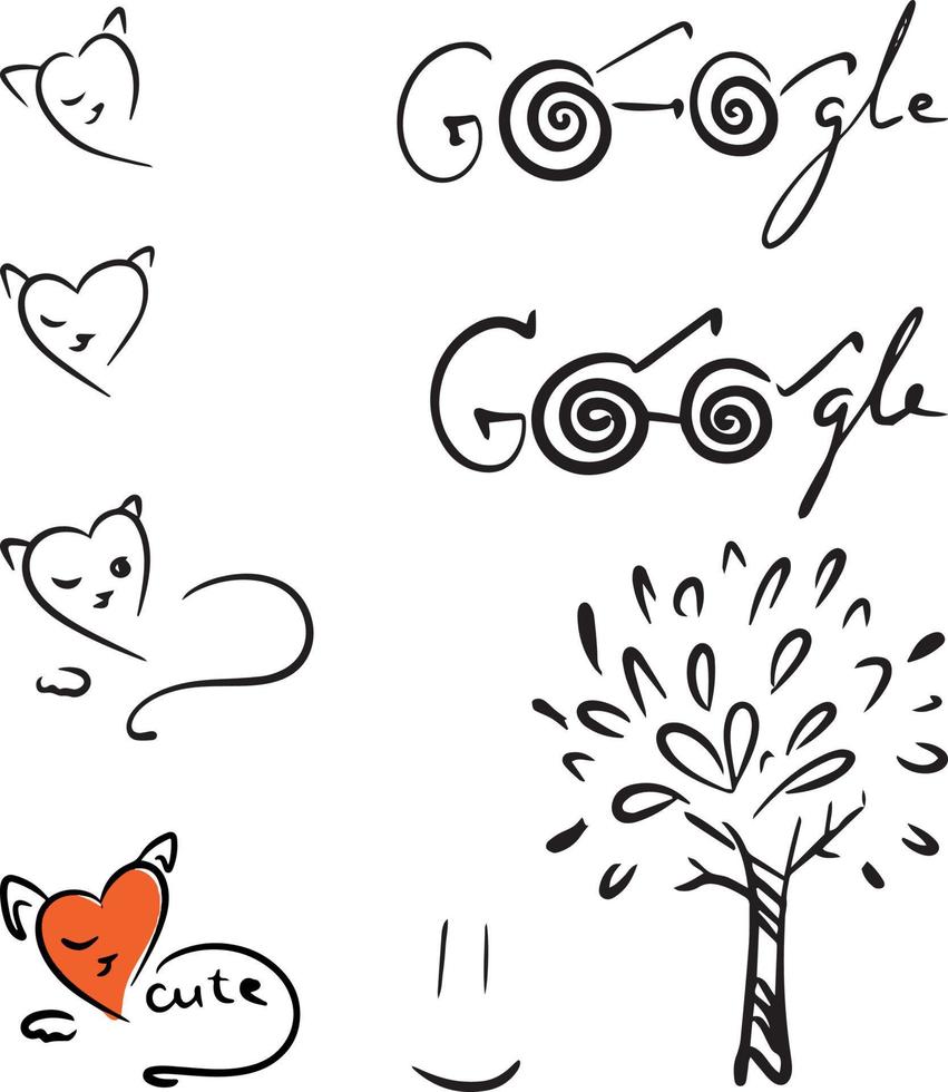 Cute scribble vector by hand