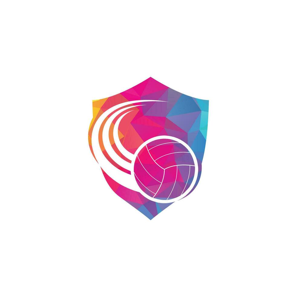 logotipo de voleibol. diseño del logo de la pelota de voleibol. logotipo de jugador de voleibol vector