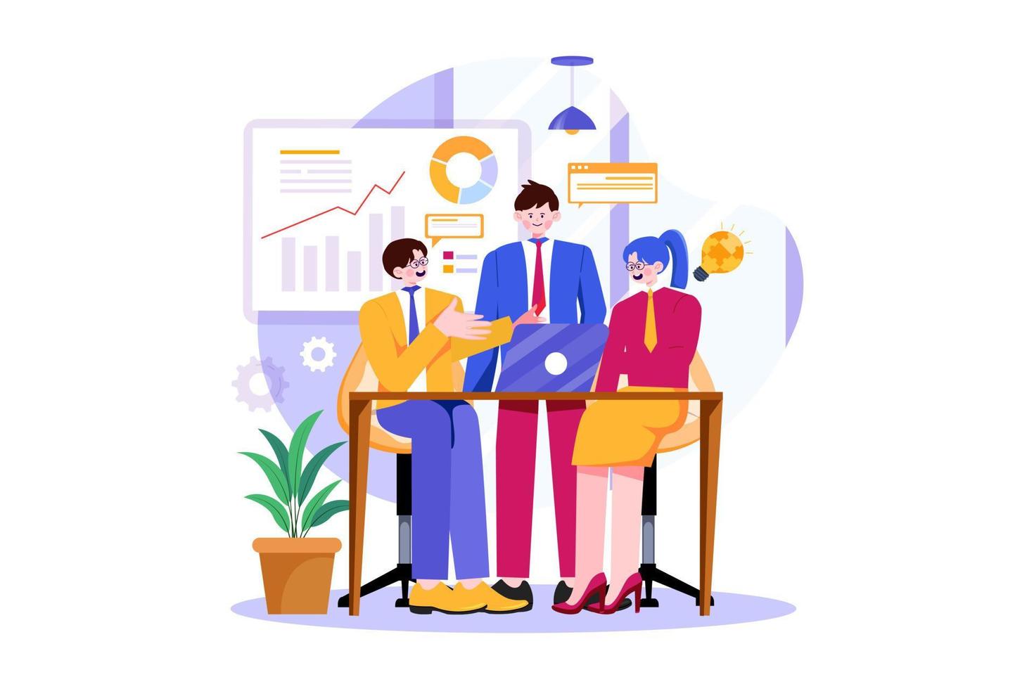 Business Activities Illustration concept. Flat illustration isolated on white background vector
