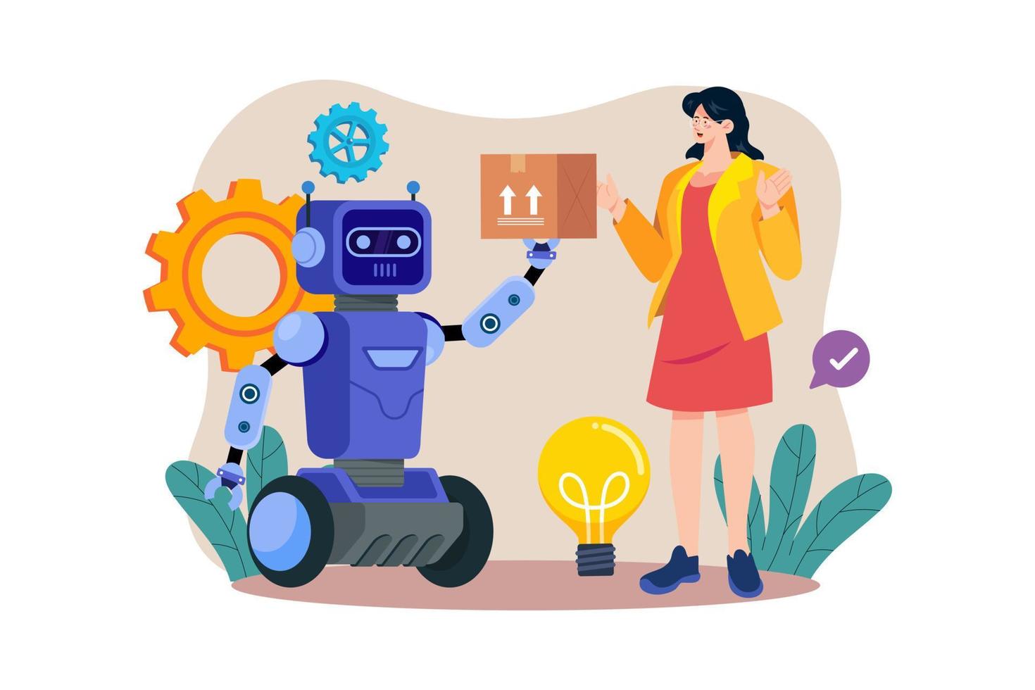 Industry Robotization Illustration concept on white background vector