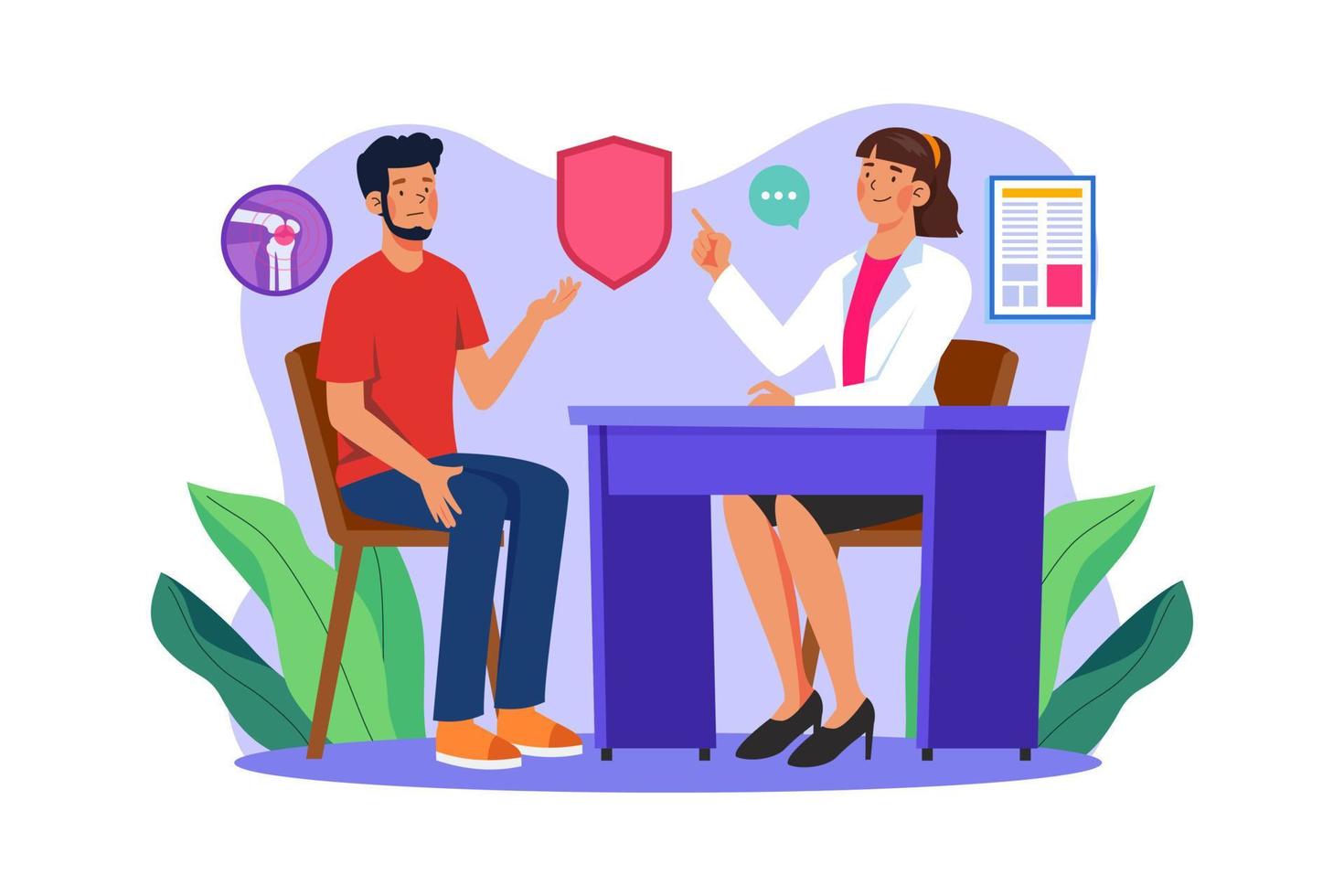 Doctor Clinic Illustration concept on white background vector