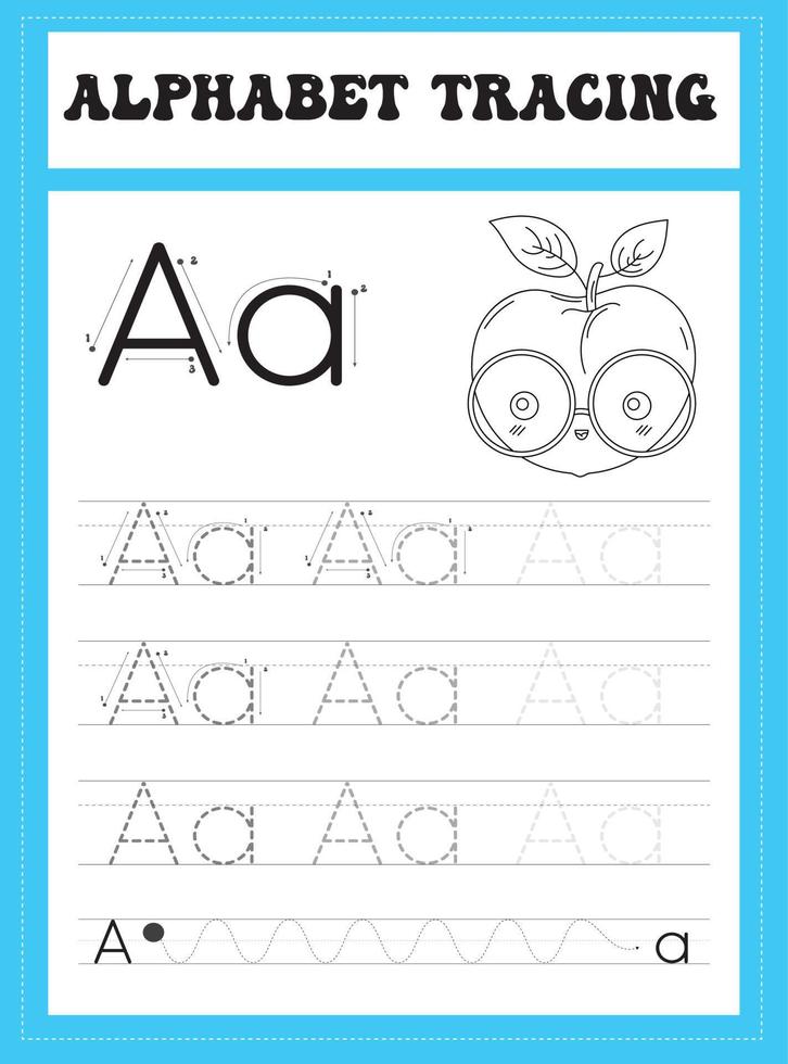Alphabet Letter Tracing vector