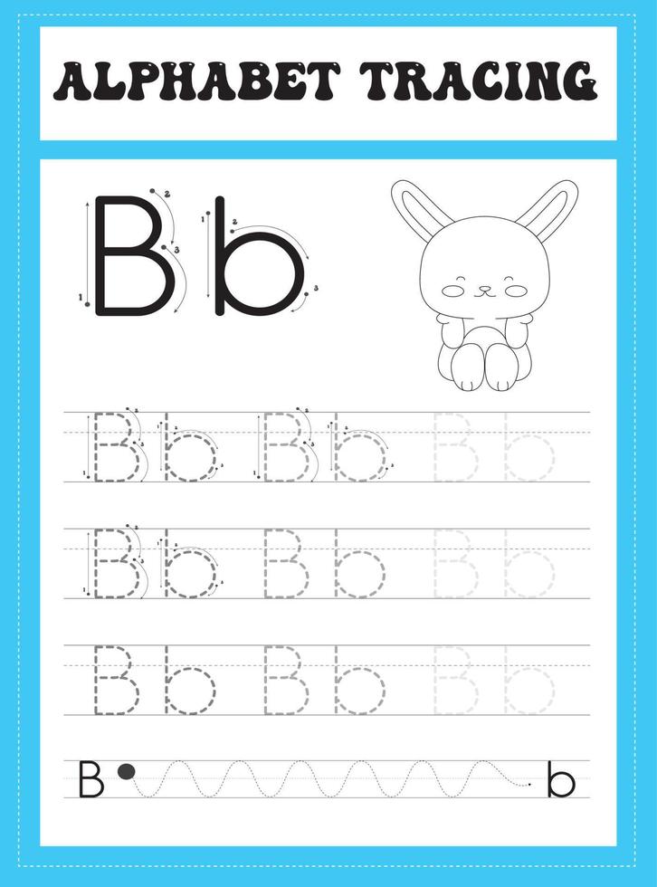 Alphabet Letter Tracing vector